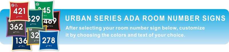 urban ADA braille room number signs